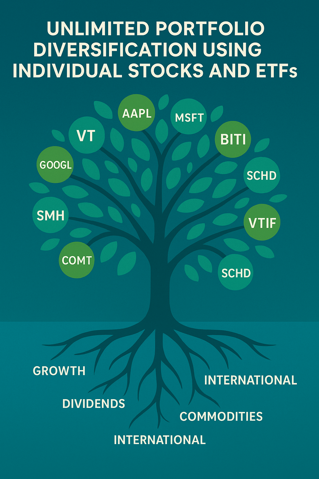Unlimited Portfolio Diversification Using Individual Stocks and ETFs