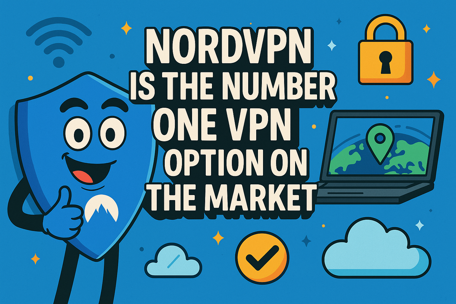 Cartoon Drawing of NordVPN